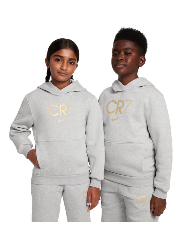 Nike CR7 Club Fleece Sweat à Capuche Enfants Gris Clair Doré Bleu Rose