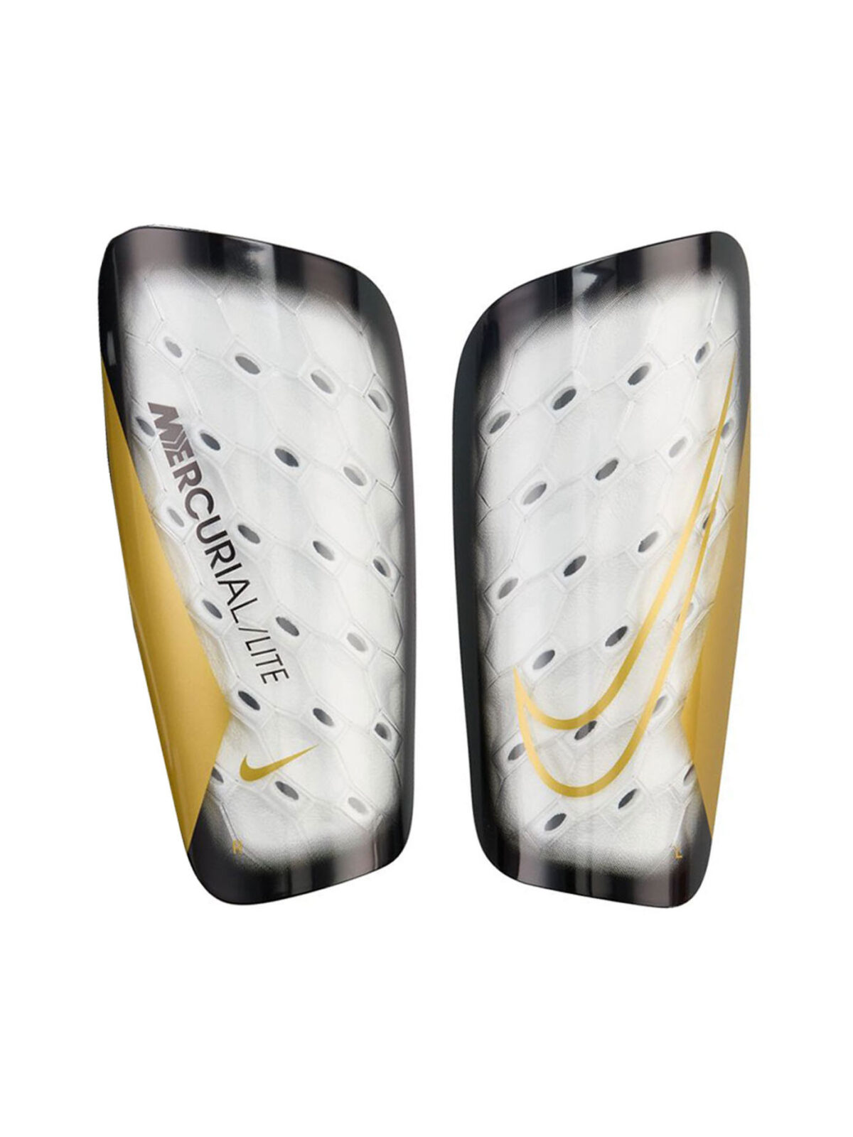 Nike Mercurial Lite  Protège-tibias Blanc/or
