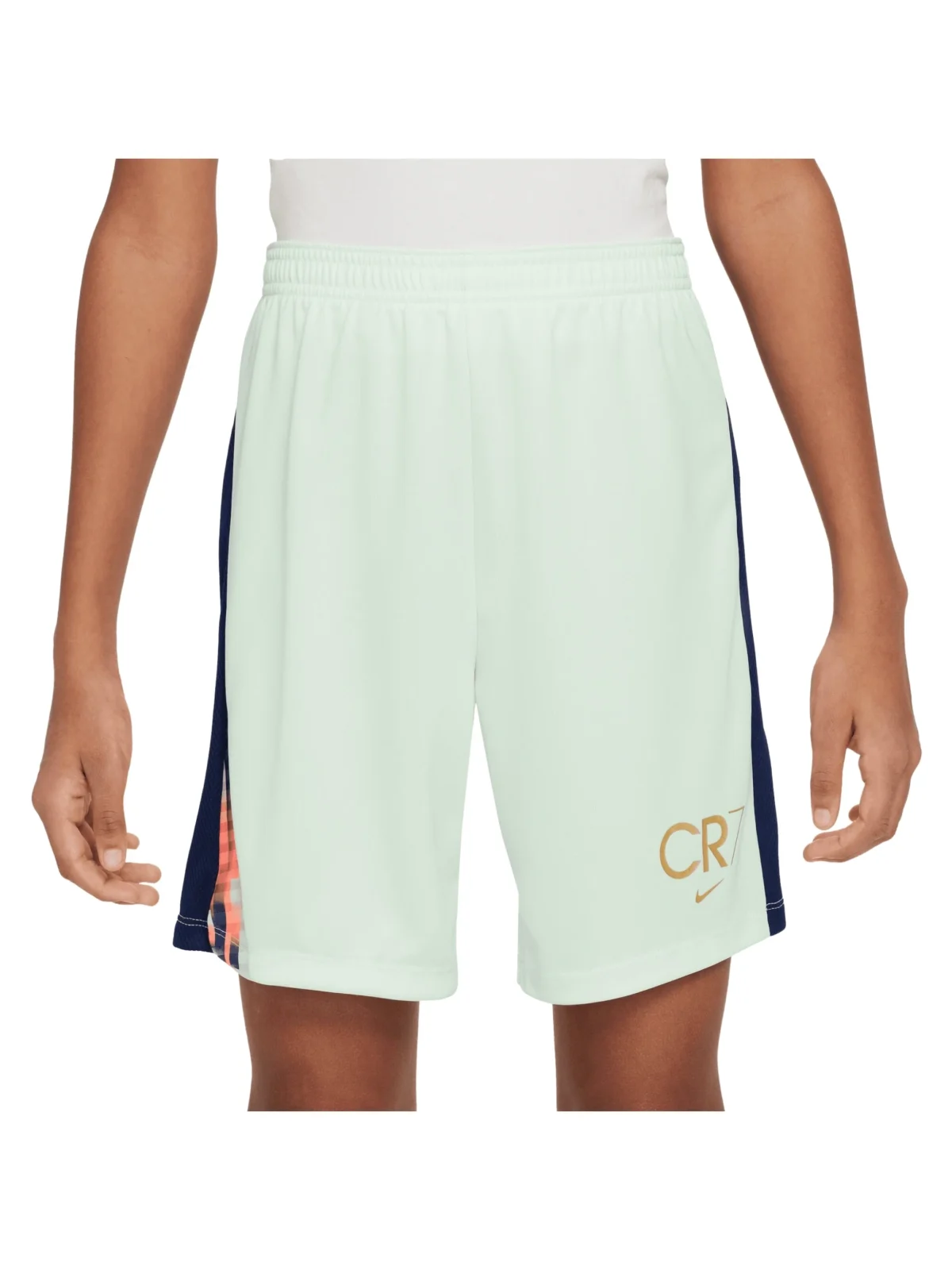 Nike CR7 Academy Short d'Entraînement Enfants Vert Menthe Bleu Foncé Doré