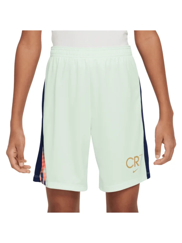 Nike CR7 Academy Short d’Entraînement Enfants Vert Menthe Bleu Foncé Doré