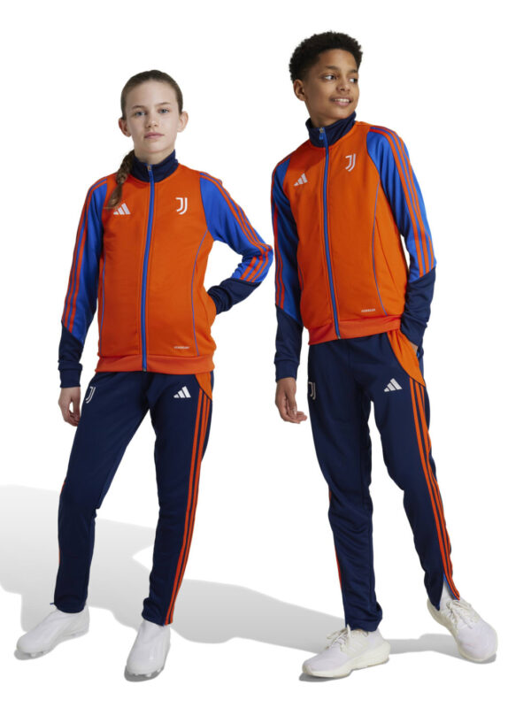 Adidas Juventus Survêtement Full-Zip 2024-2025 Enfants Orange Bleu Foncé Bleu Blanc