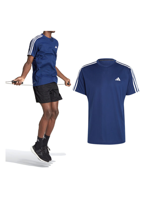 ADIDAS T-shirt de training Train Essentials 3-Stripes bleu marine