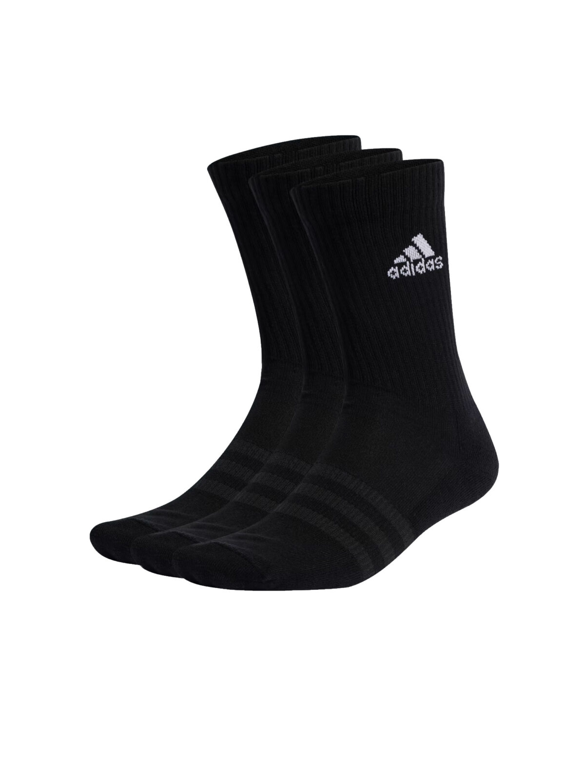 ADIDAS Chaussettes matelassées (3 paires) BLACK/WHITE – Image 2