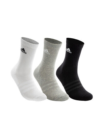 ADIDAS Chaussettes matelassées (3 paires) MGREYH/WHITE/BLACK