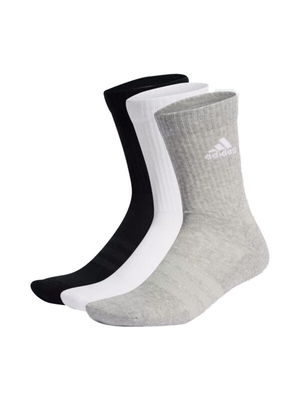 ADIDAS Chaussettes matelassées (3 paires) MGREYH/WHITE/BLACK