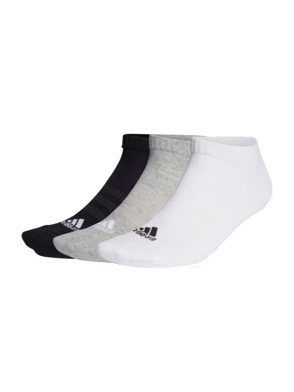 ADIDAS Chaussettes matelassées courtes (3 paires) MGREYH/WHITE/BLACK