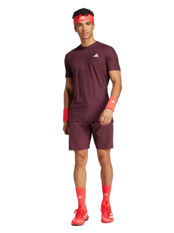 ADIDAS T-shirt Tennis Pro Climacool+ FreeLift Aurora Ruby / Brown