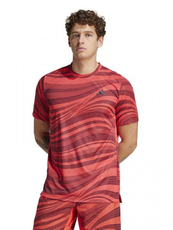 ADIDAS tee-shirt de tennis homme graphique club climacool rouge