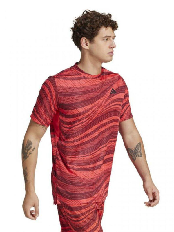ADIDAS tee-shirt de tennis homme graphique club climacool rouge
