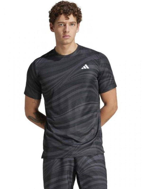 ADIDAS tee-shirt de tennis homme graphique club climacool noir