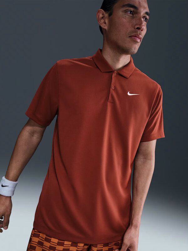 Nike Court Dri-FIT Polo de tennis pour Homme Marron